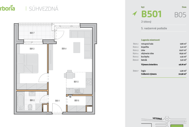 2-izbový byt S_B501_BD5