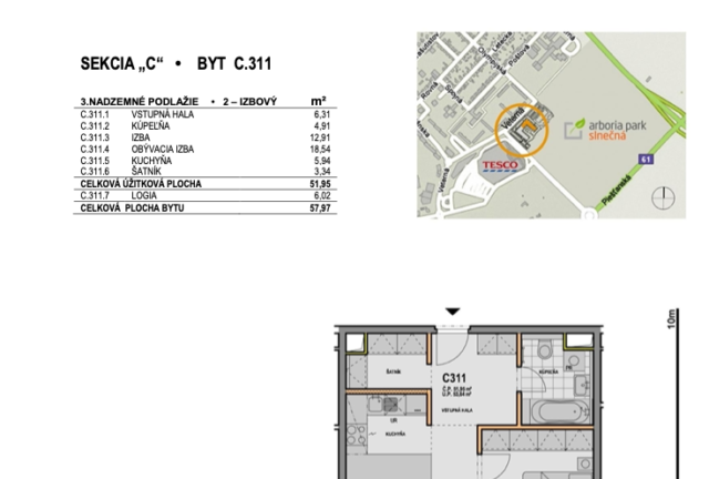 2-izbový byt S_C311_BD1